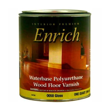 General Paint Enrich Varnish & Floor Finish, Waterbase, Gloss Finish, Quart - 542736